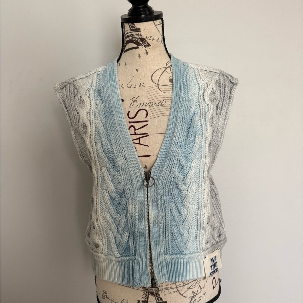 We The Free Blue Rain Cable Knit Zip Up Sweater Vest
Women's - Picture 3 of 10